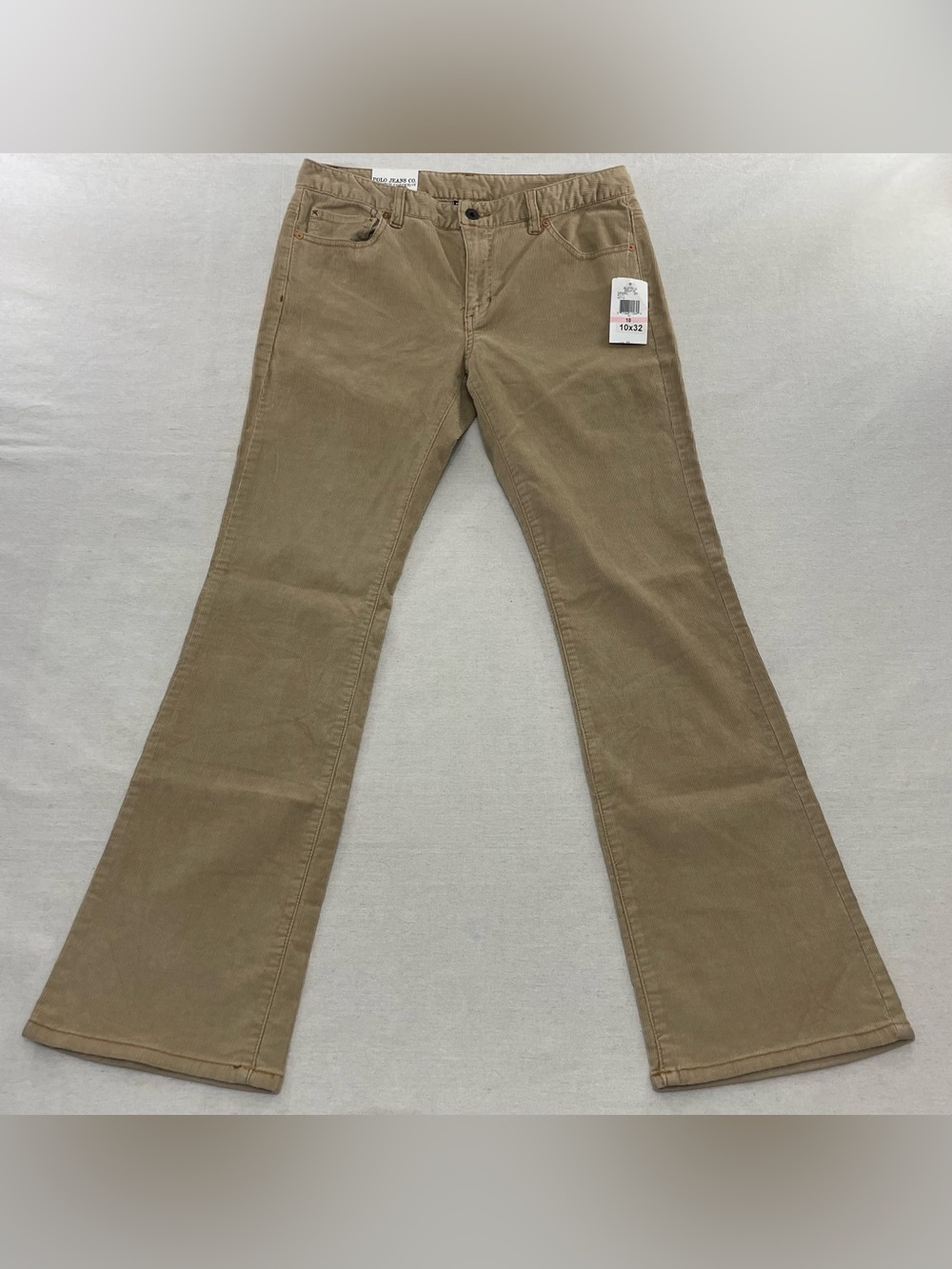 NWT Vintage 90s Polo Jeans Co. Ralph Lauren Stretch Corduroy Pants Caramel 10x32
